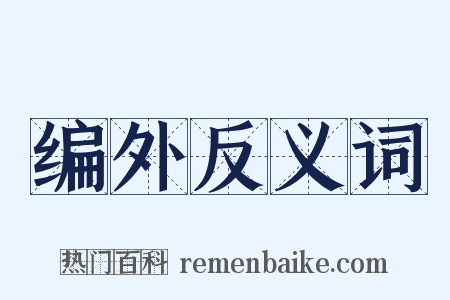 编外反义词是什么意思的图片